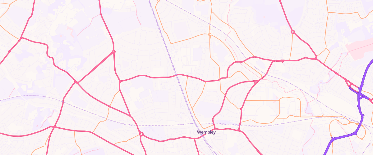 Map showing the location of Mfg Wembley