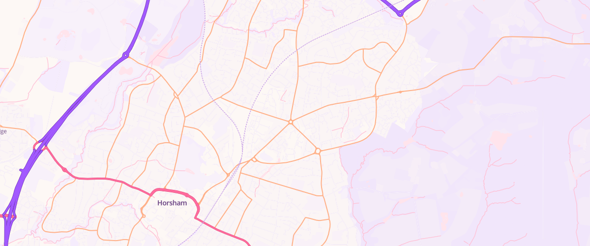 Map showing the location of Horsham Esso Express