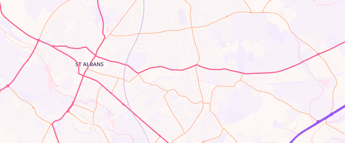 Map showing the location of Mfg Morrisons St Albans