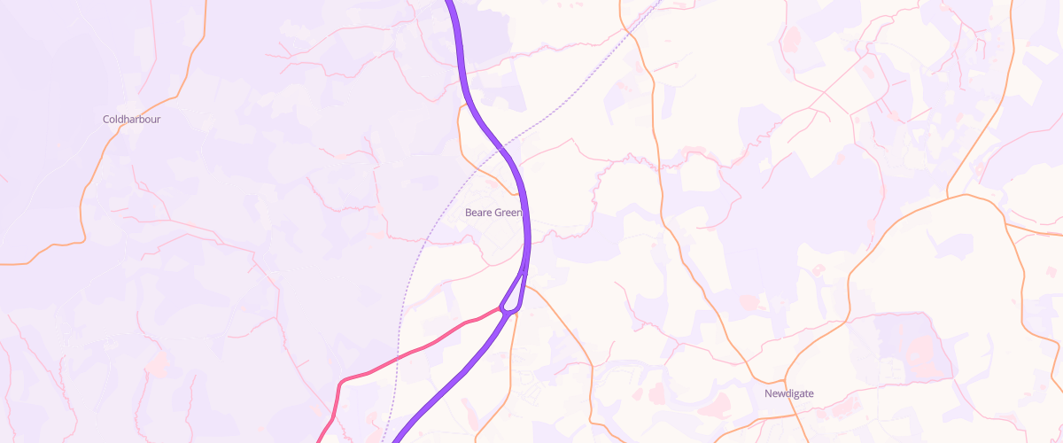 Map showing the location of Mfg Leith Hill