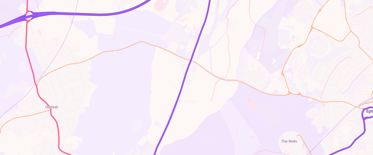 Map showing the location of Rushett Sf Connect