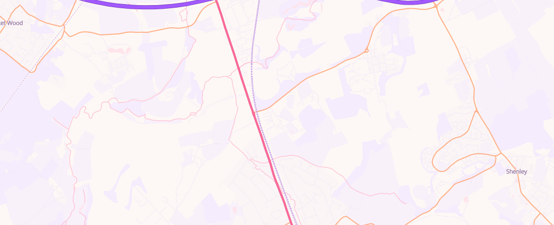 Map showing Frogmore Garage Ltd, Radlett