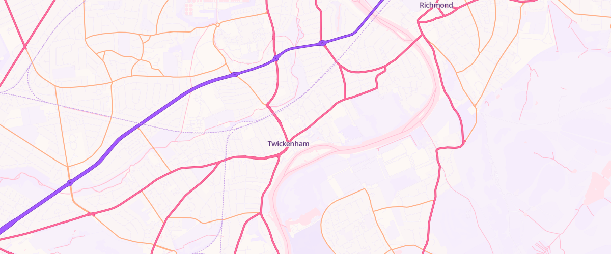 Map showing the location of Shell Oak Lane