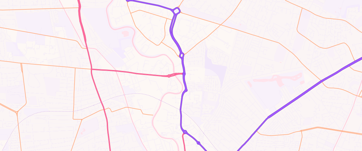 Map showing the location of Asda Ferry Lane Express