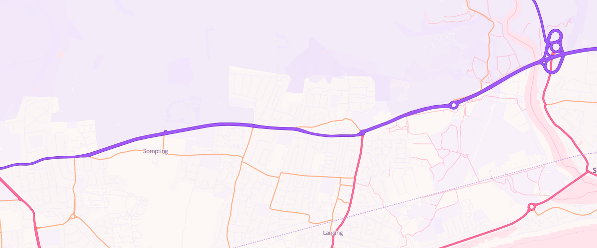 Map showing the location of Manor Road Service Station