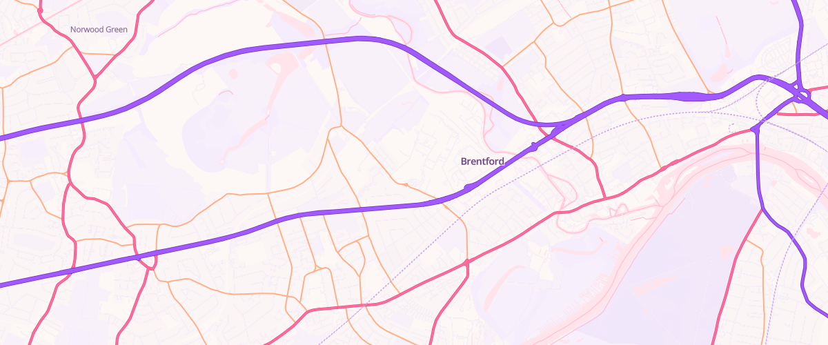 Map showing the location of Osterley Extra Petrol Filling