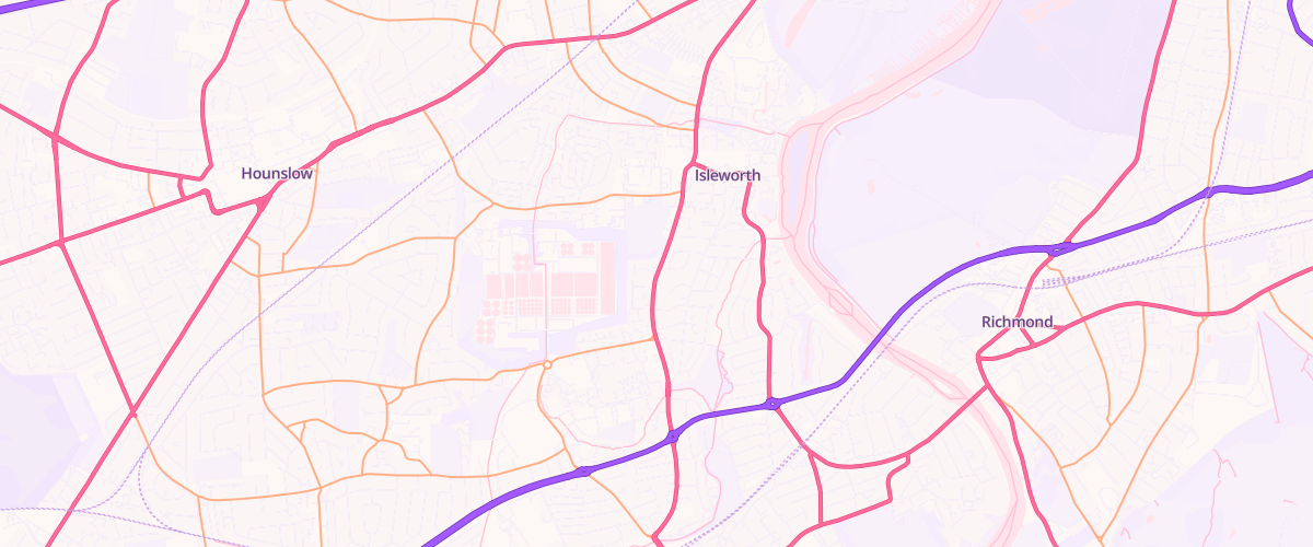 Map showing the location of Mfg Isleworth