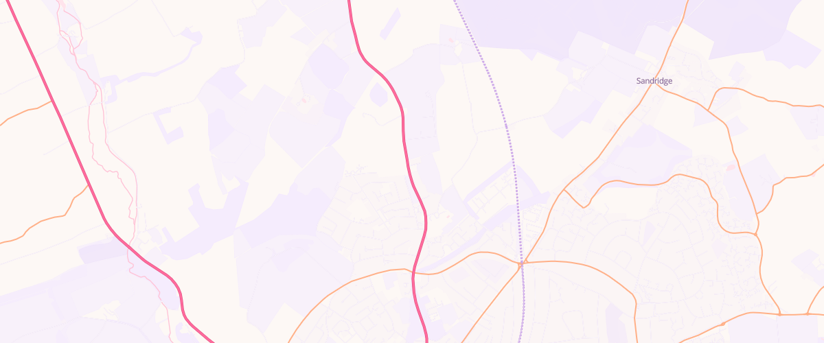 Map showing the location of St Albans Service Station