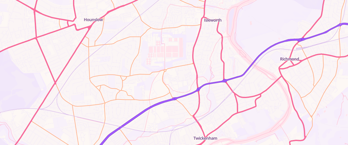 Map showing the location of Twickenham Extra Petrol Filling