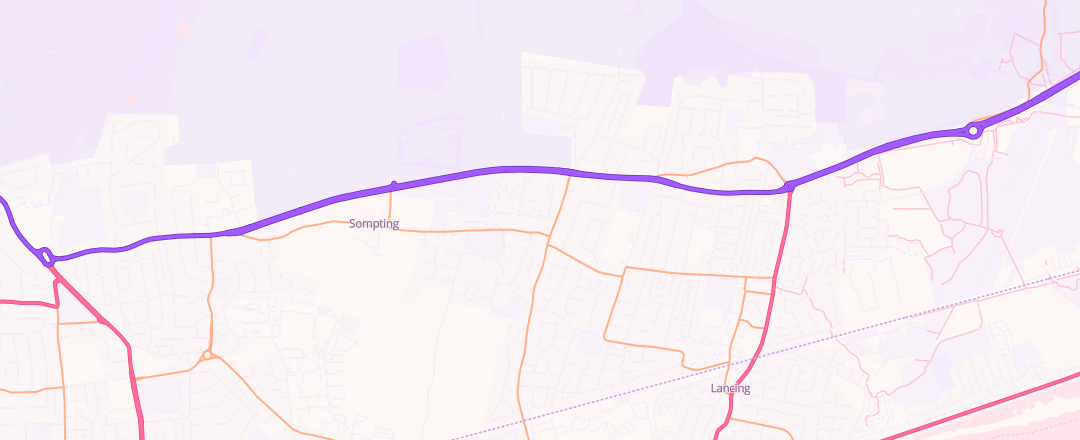 Map showing Cedar Garage Limited, Sompting