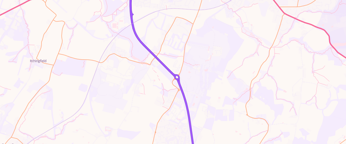 Map showing the location of Shell Little Waitrose Hop