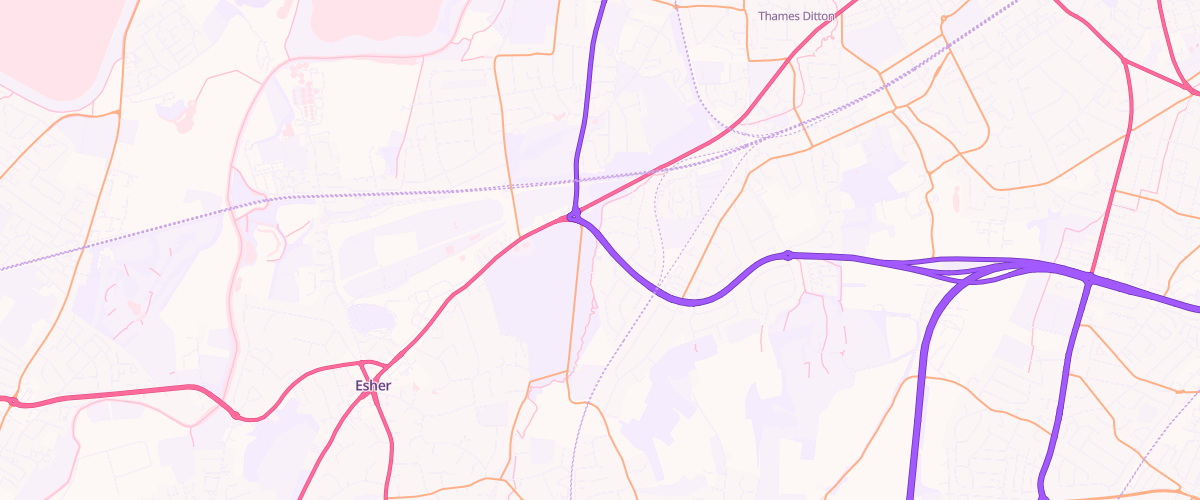Map showing the location of Shell Little Waitrose Hinchley