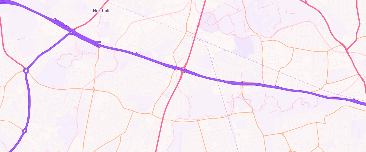 Map showing the location of Bp Greenford Roundabout