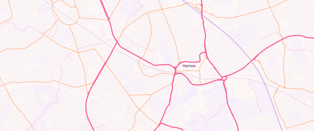 Map showing the location of Mfg Harrow
