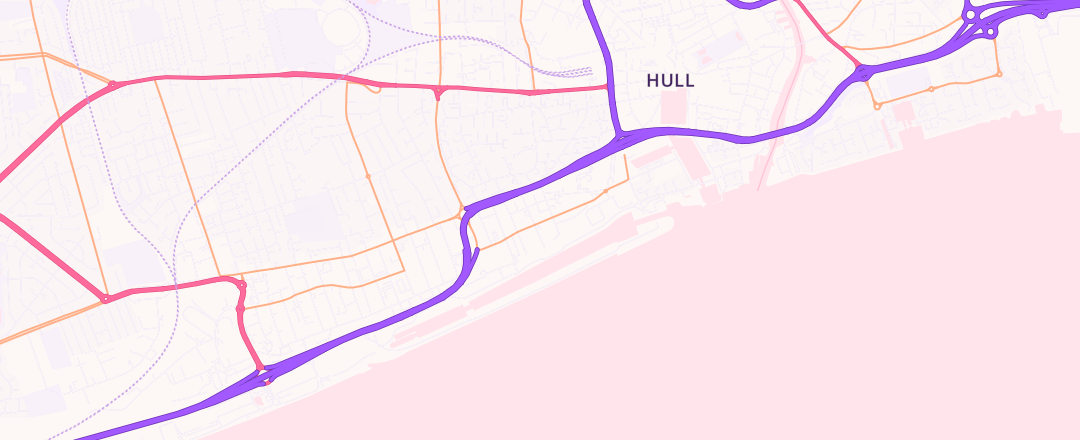 Map showing Macks Autos, Hull