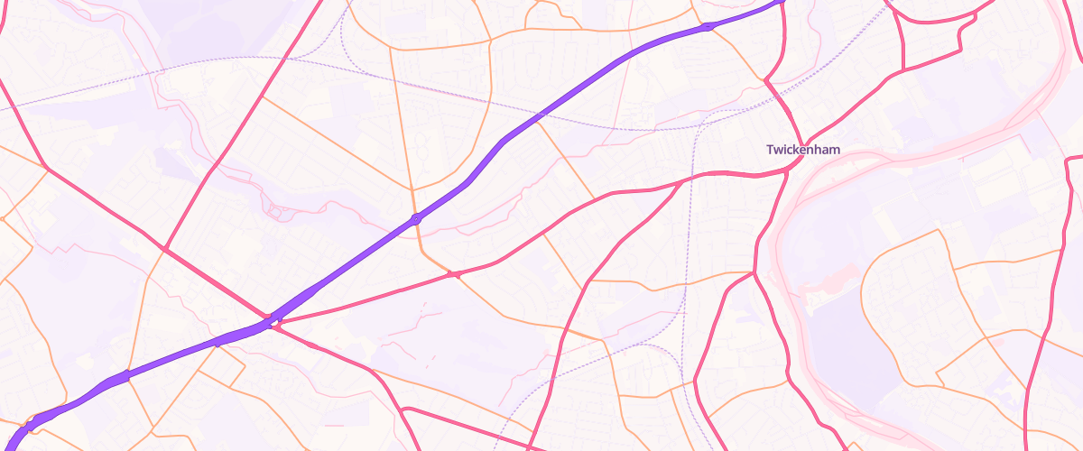 Map showing the location of Mfg Staines Road