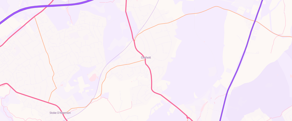 Map showing the location of Mfg Oxshott