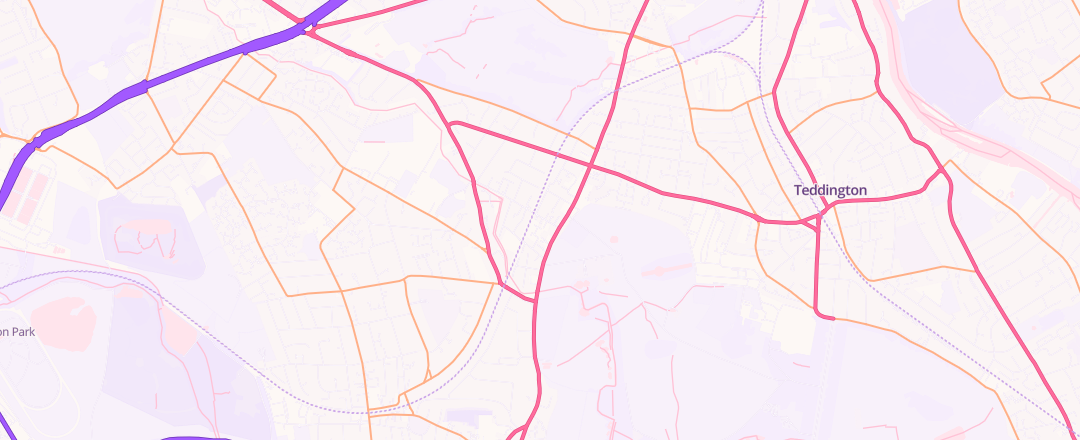 Map showing Hampton Hill Crash Repair Ltd, Middlesex