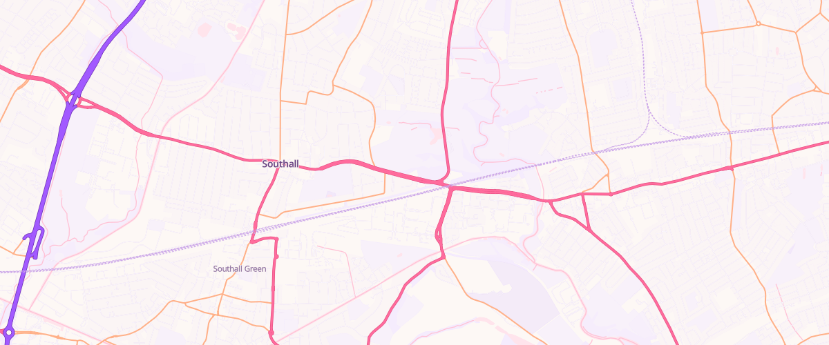 Map showing the location of Mfg Southall