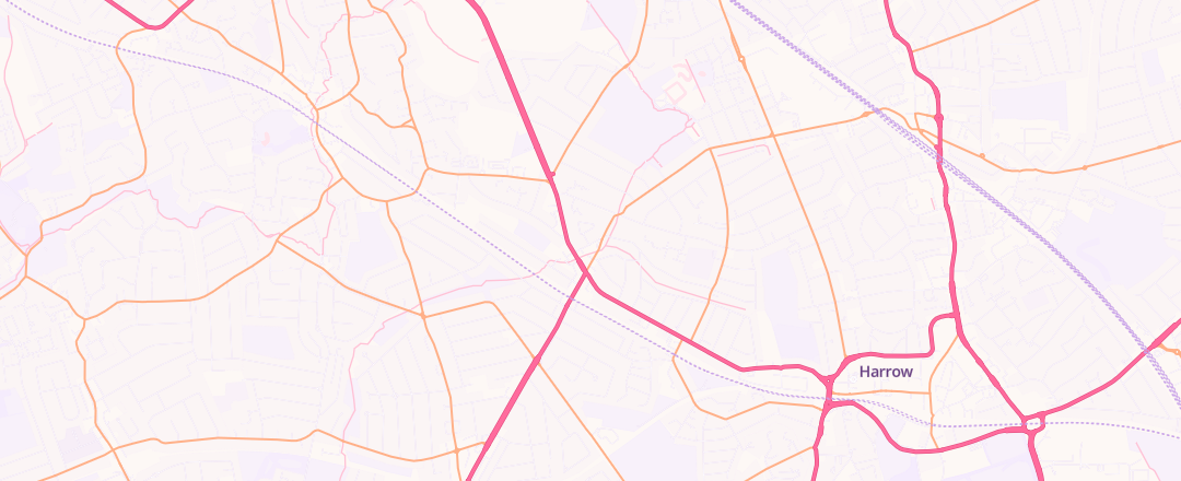 Map showing R B S Motors, North Harrow