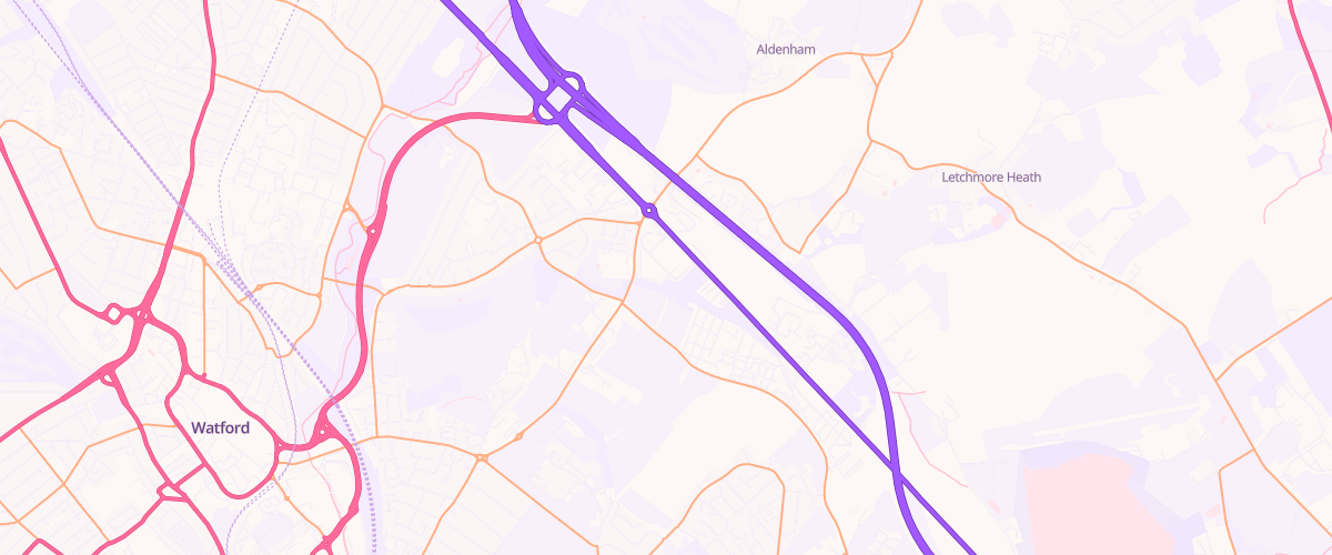 Map showing the location of Costco Wholesale Watford