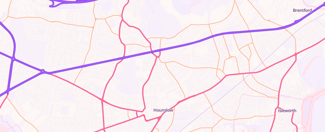 Map showing Hounslow Test & Service Centre, Hounslow
