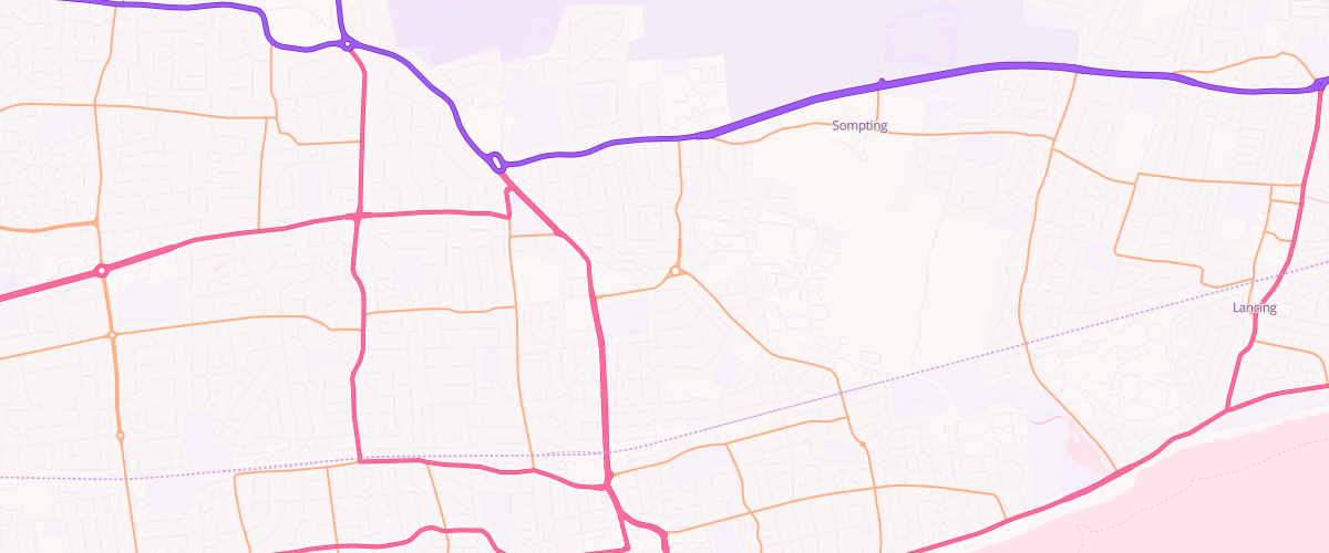 Map showing the location of Mfg Worthing
