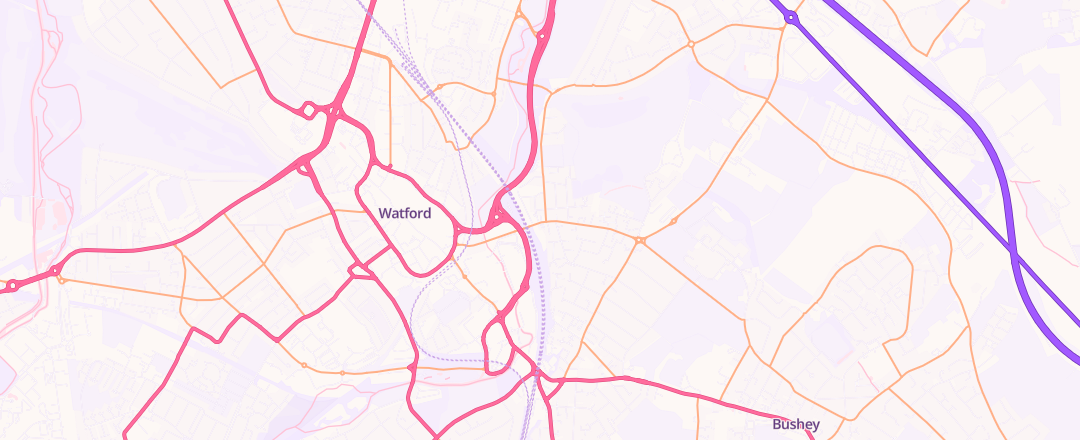 Map showing L E Cramer Motor Engineers Ltd, Watford