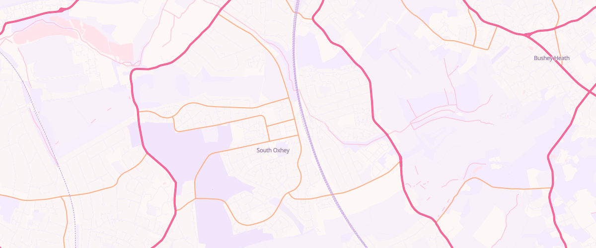 Map showing the location of South Oxhey Esso Express