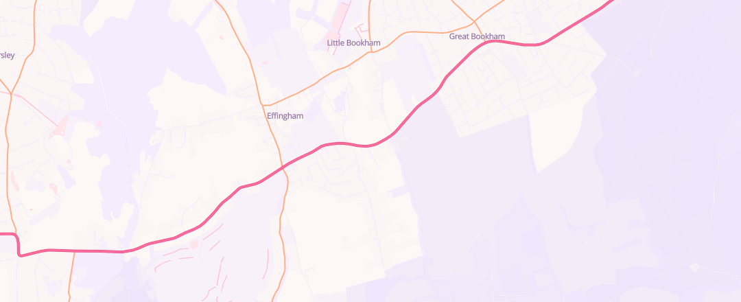 Map showing Shirley Garage Bookham Limited, Leatherhead