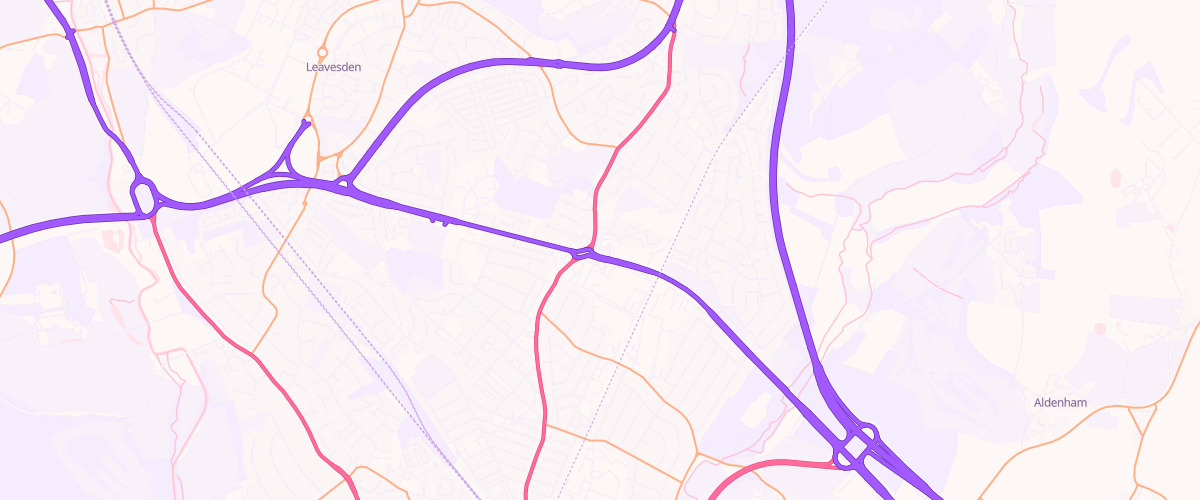 Map showing the location of Sainsburys Dome Roundabout