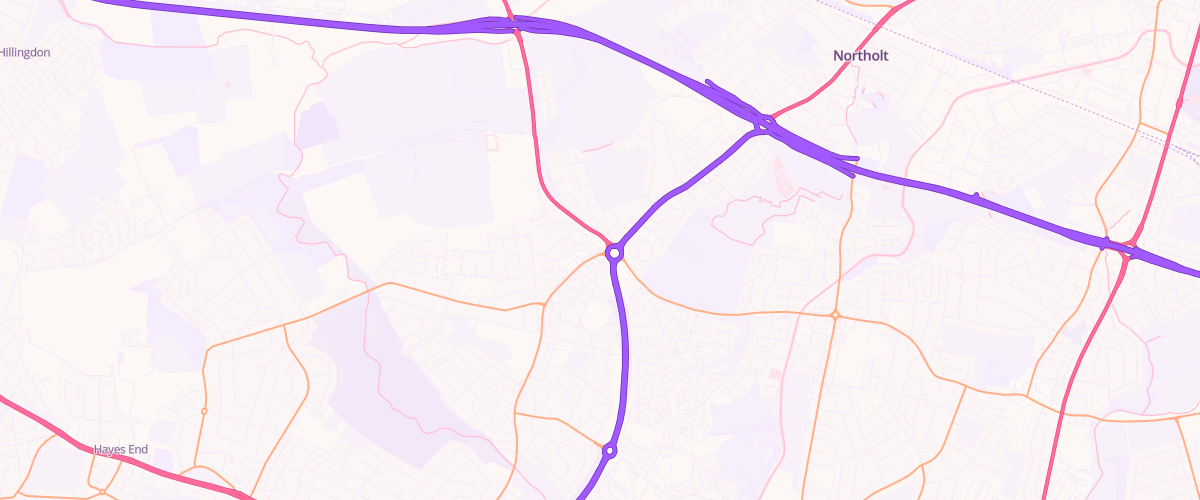 Map showing the location of Shell Co-Op Yeading