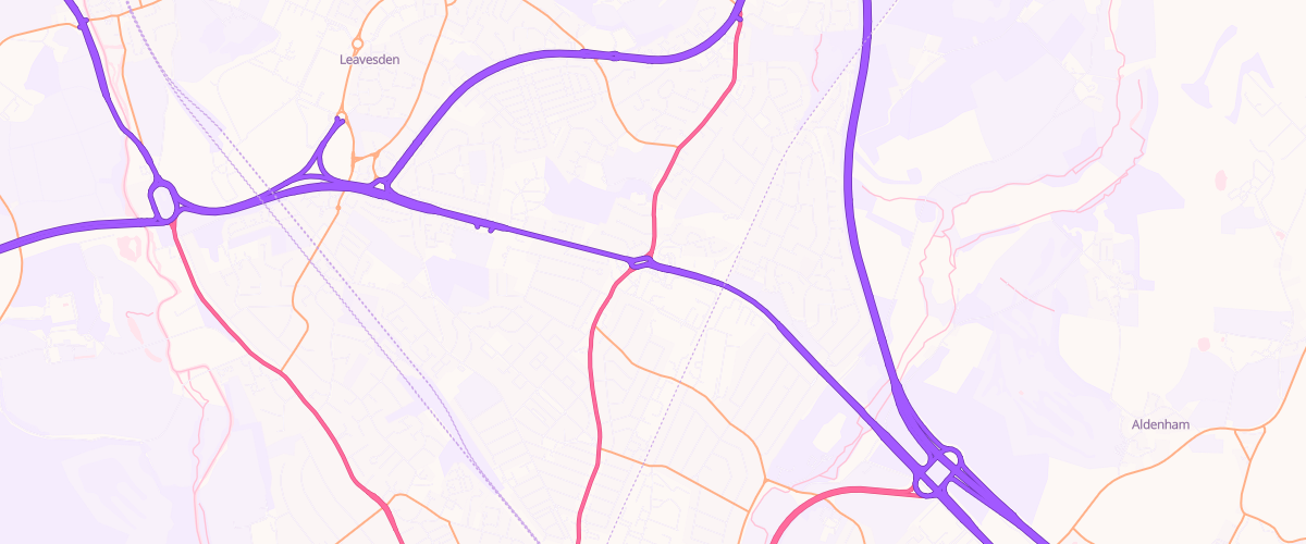 Map showing the location of Asda Watford Supercentre