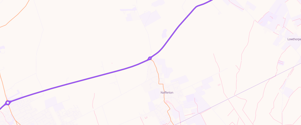 Map showing the location of Gem Nafferton