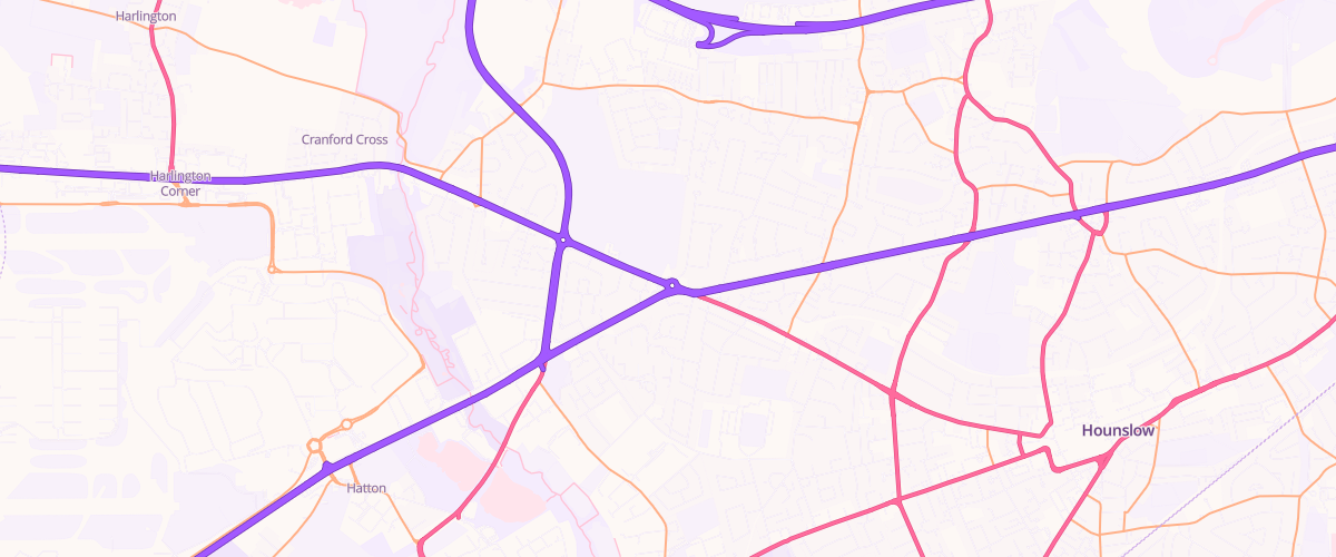 Map showing the location of Cranford Sf Connect