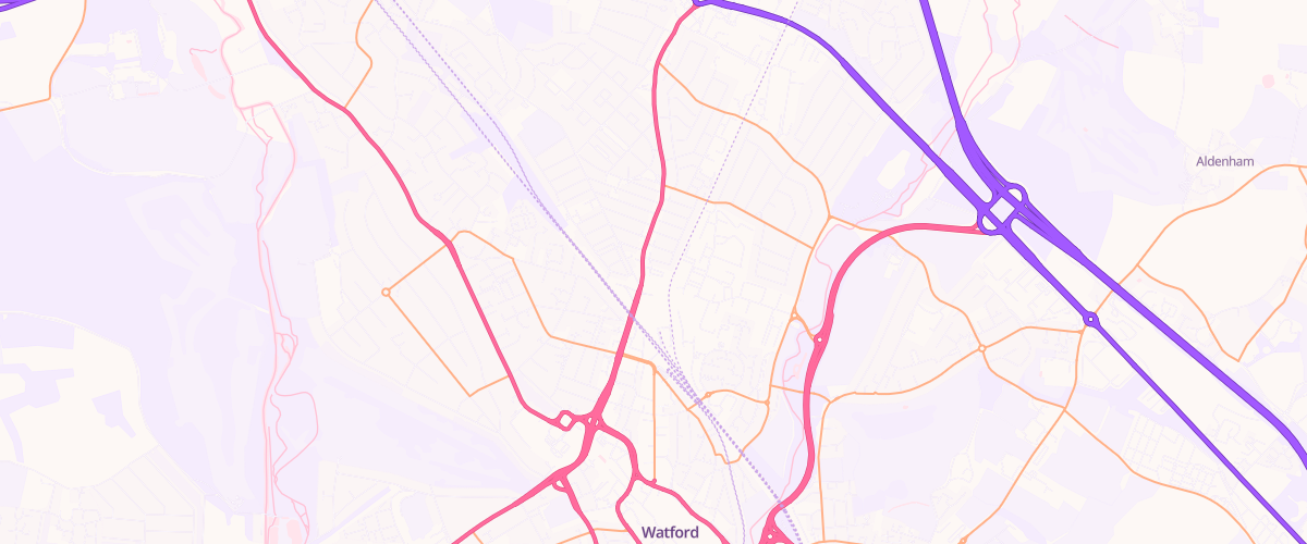Map showing the location of Rontec Watford