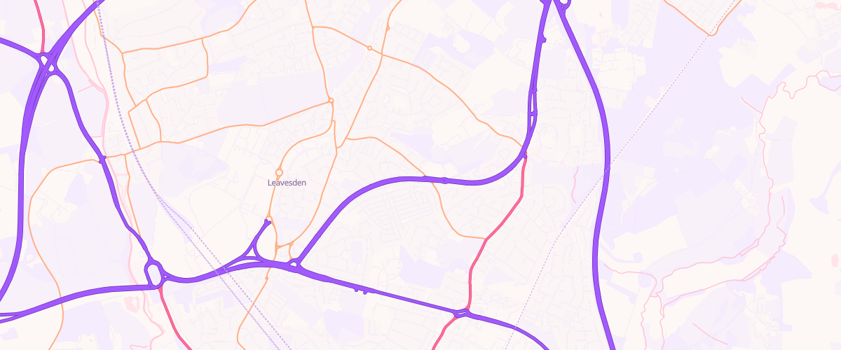 Map showing the location of Asda Sheepcot Express Petrol