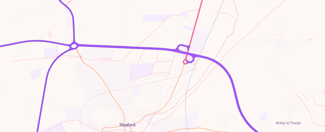 Map showing Olivers Motorcycles Ltd, Sleaford