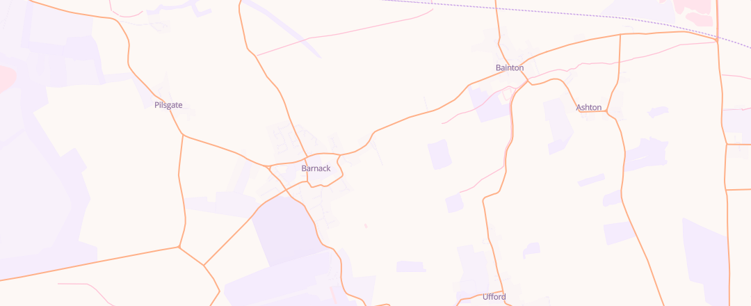 Map showing Barnack Test Centre, Stamford