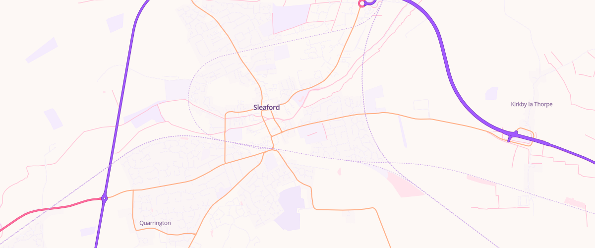 Map showing the location of J T Lord Son