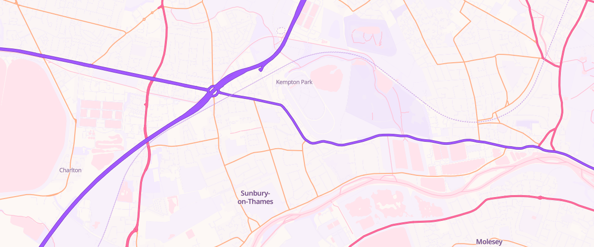 Map showing the location of Kempton Park Sf Connect