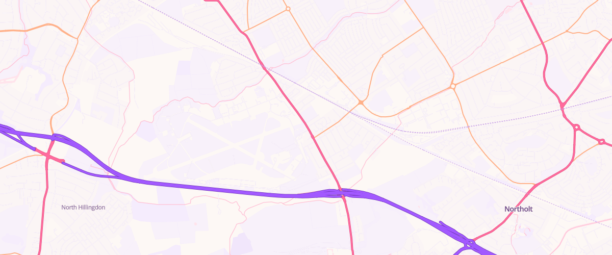 Map showing the location of Shell Co-Op Northolt