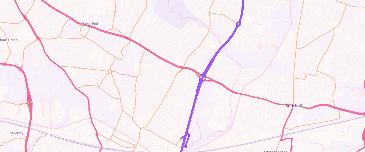 Map showing the location of Sainsburys Hayes