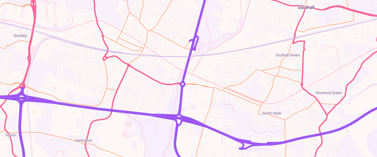 Map showing the location of Bulls Bridge Extra Petrol