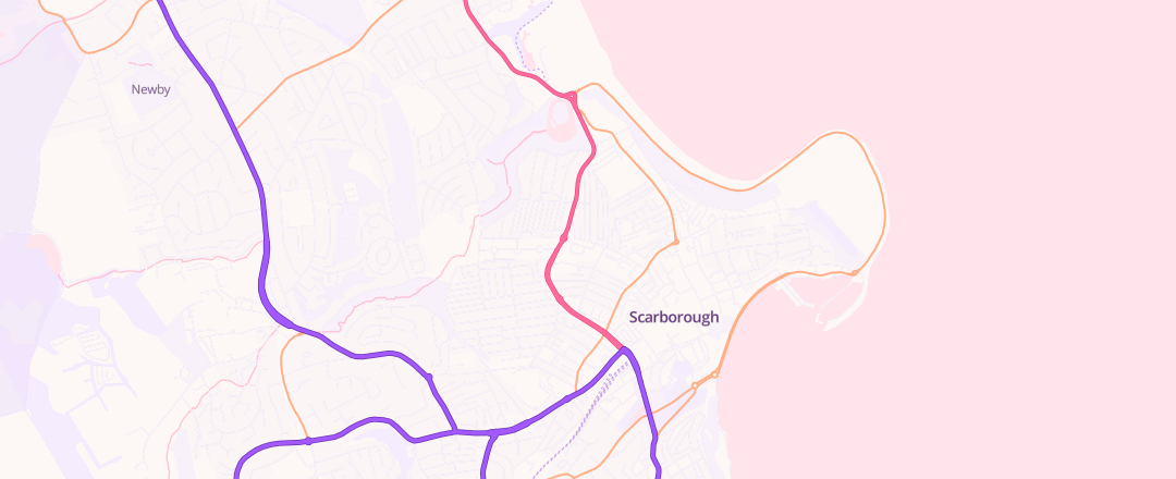 Map showing Dean Road Depot Testing Station, Scarborough