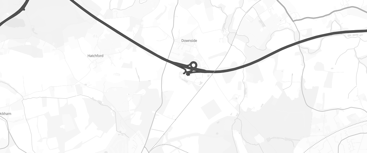 Map showing the location of Shell Cobham