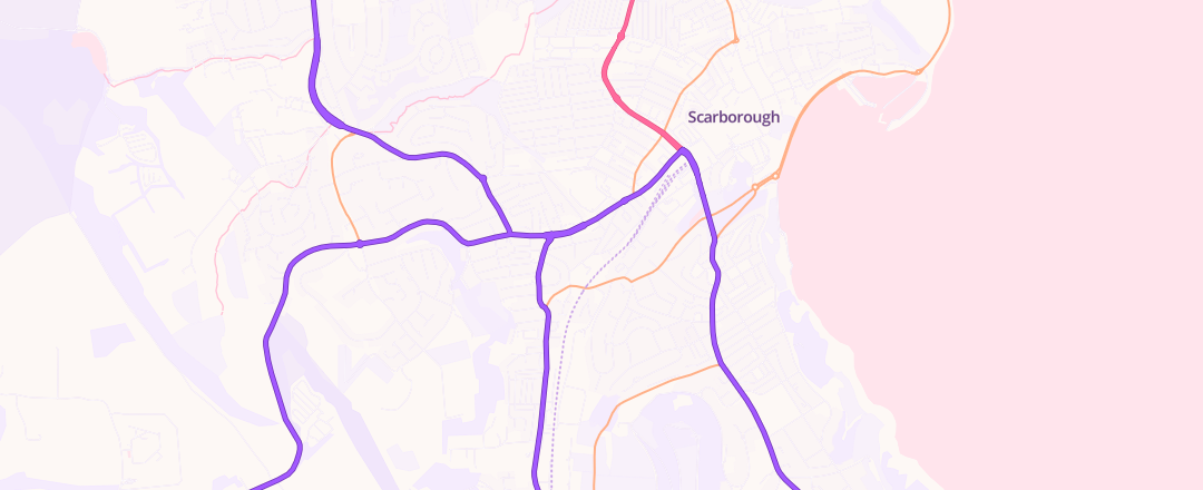 Map showing Londesborough Motor Services, Scarborough