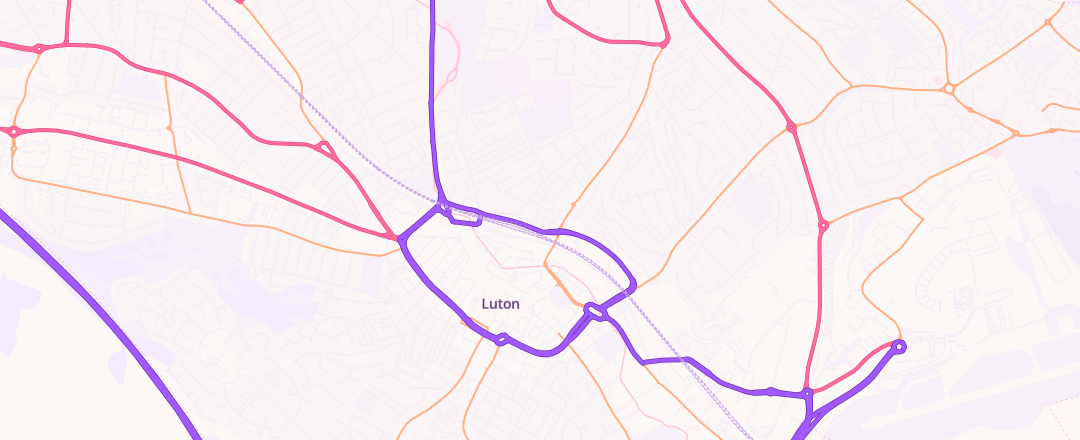 Map showing Considine Motor Services, Luton