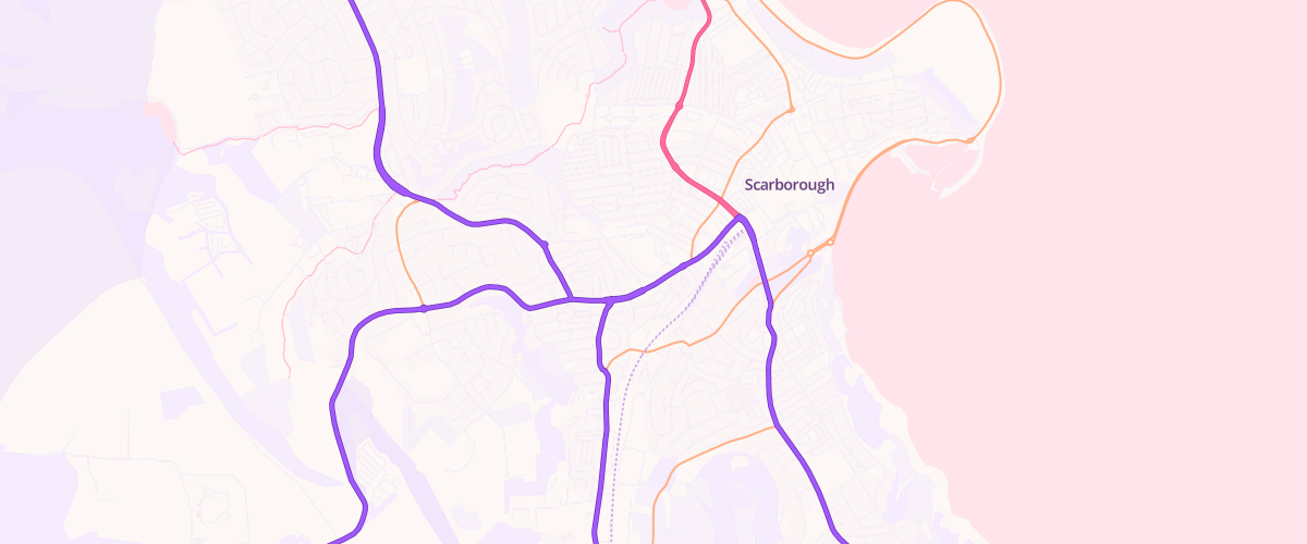 Map showing the location of Sainsburys Scarborough