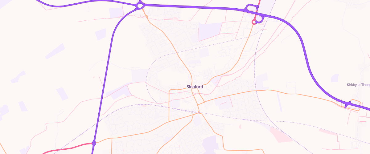 Map showing the location of Sleaford Superstore Petrol Filling